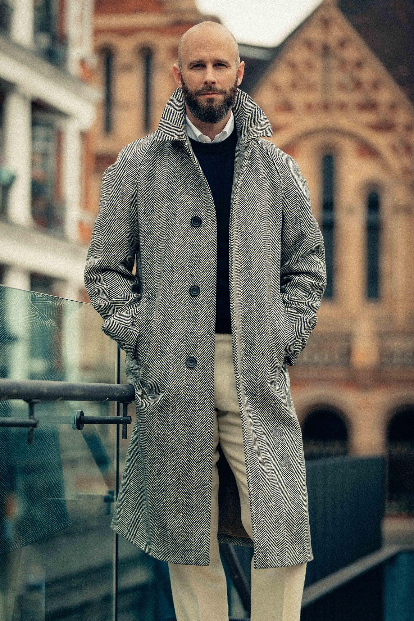 Gray wool coat with hood best sale