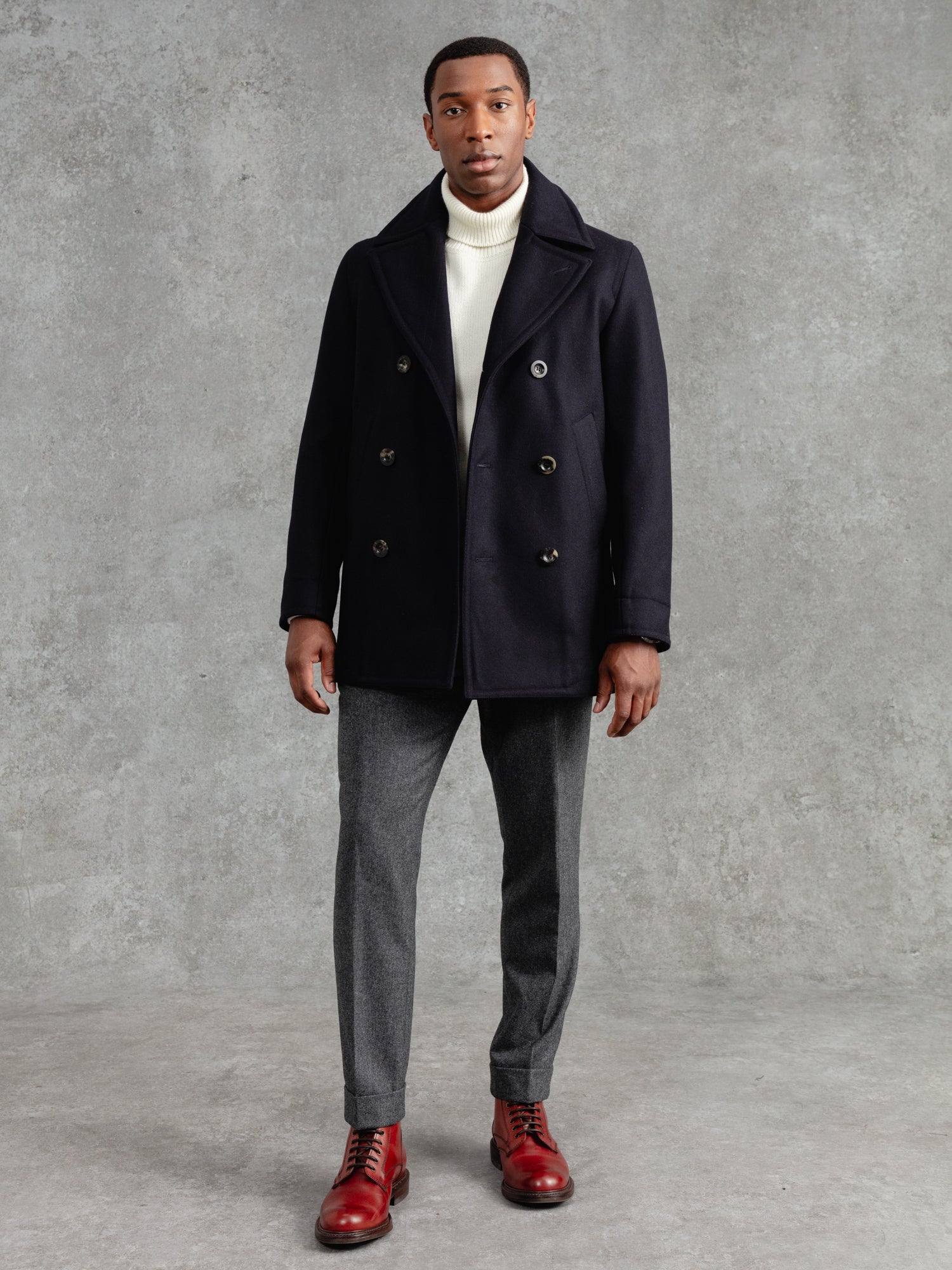 The Manchester Peacoat Navy