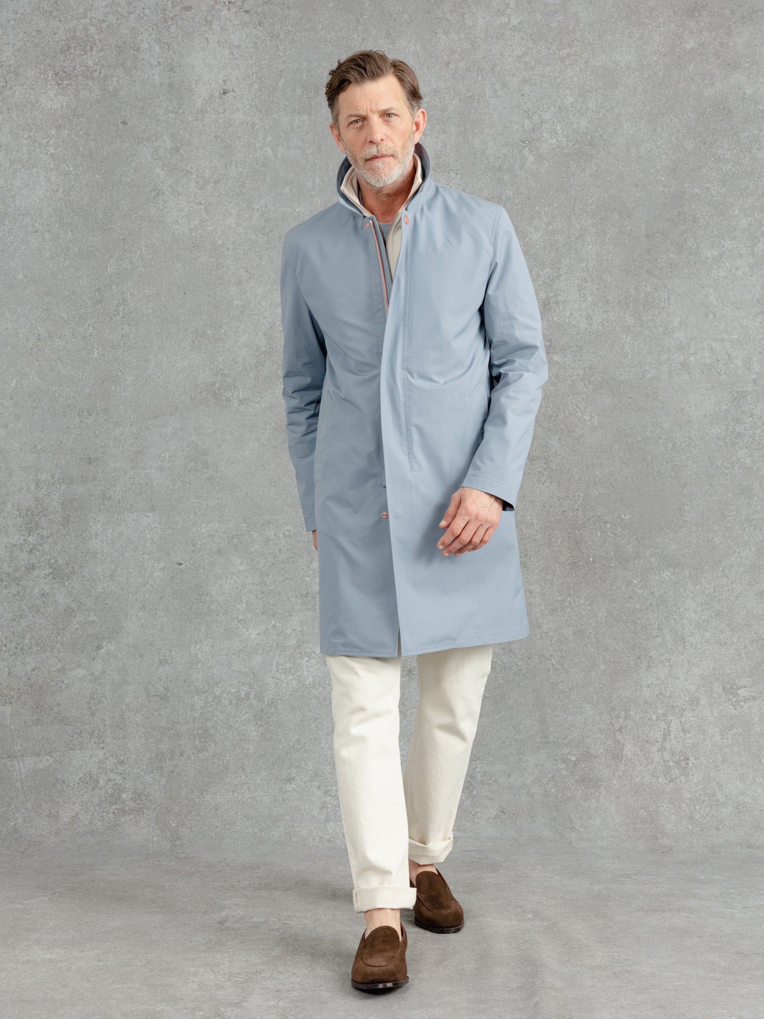 Pale blue coat online