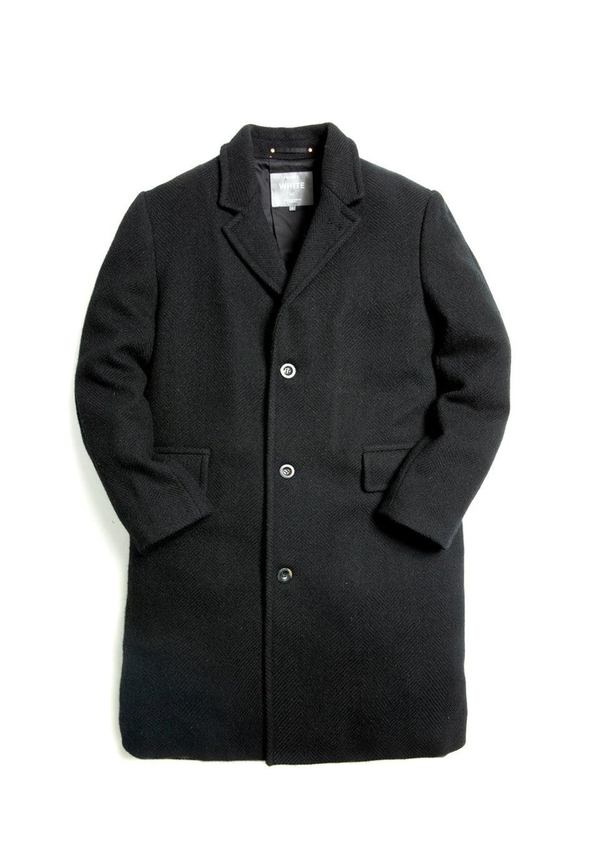 Men's white wool on sale coat