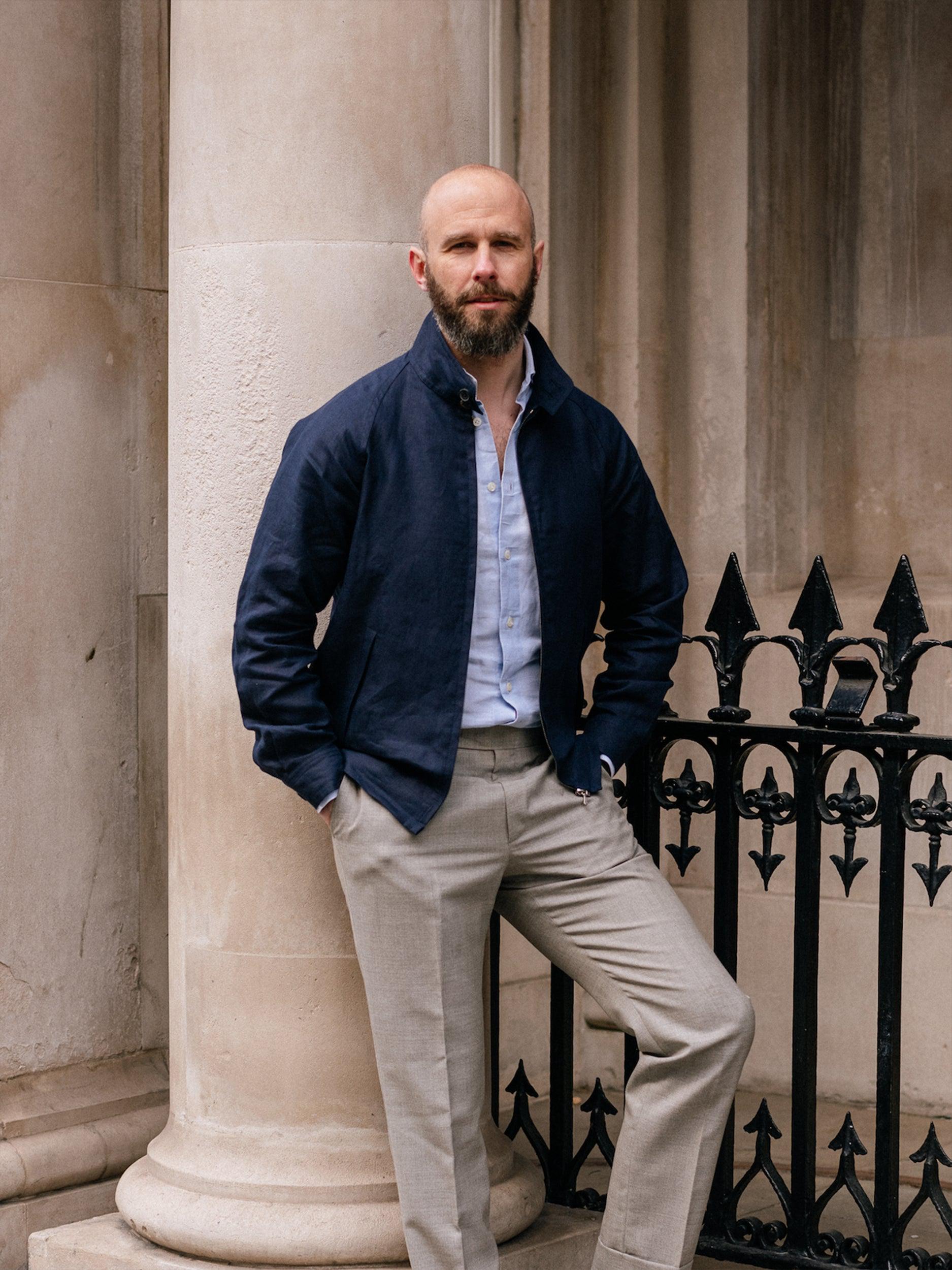 The Permanent Style Linen Harrington Navy