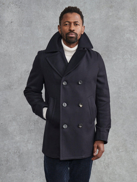 The Peacoat Men s Navy Peacoat British Made by Private White V.C