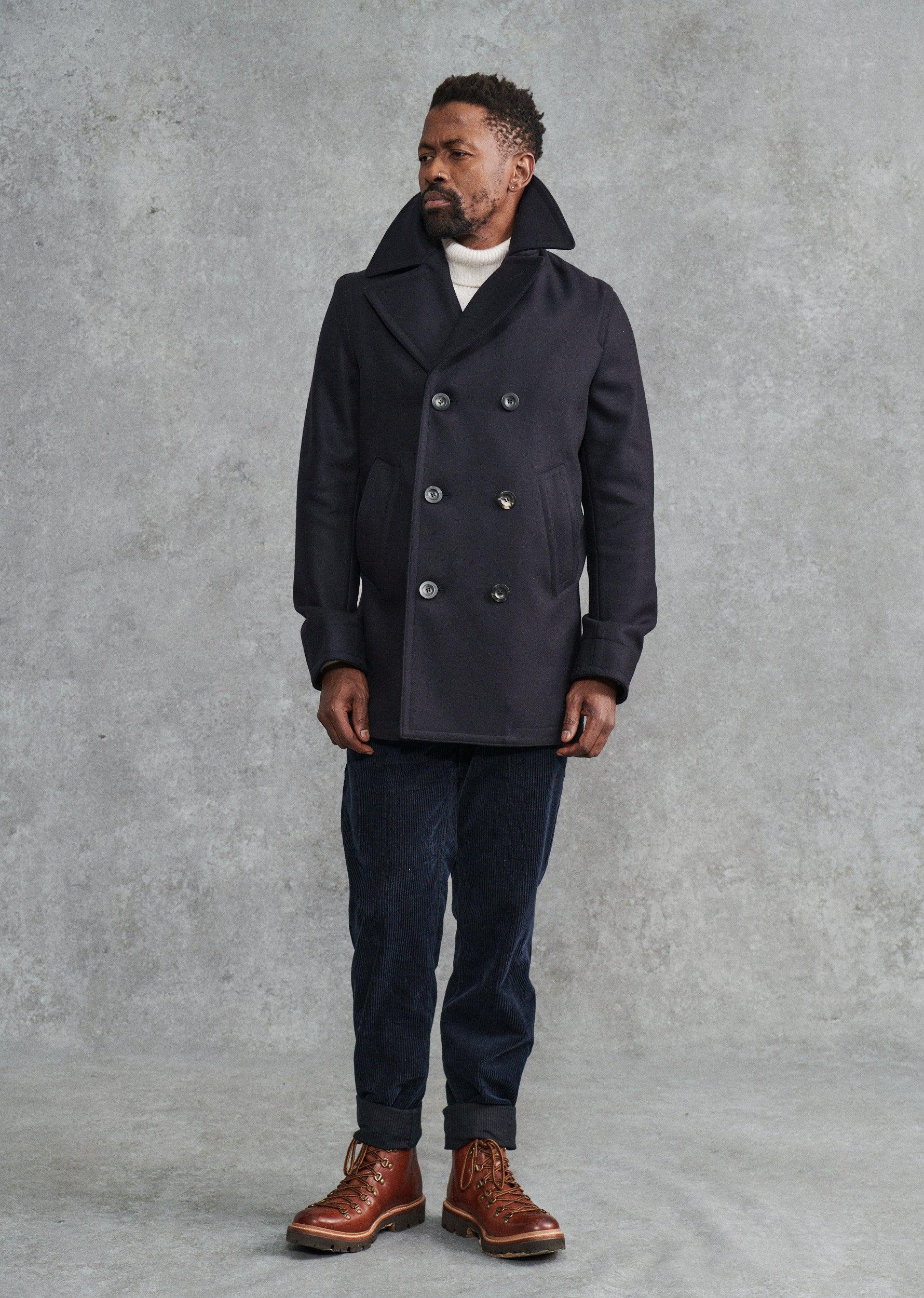 Navy peacoat mens on sale