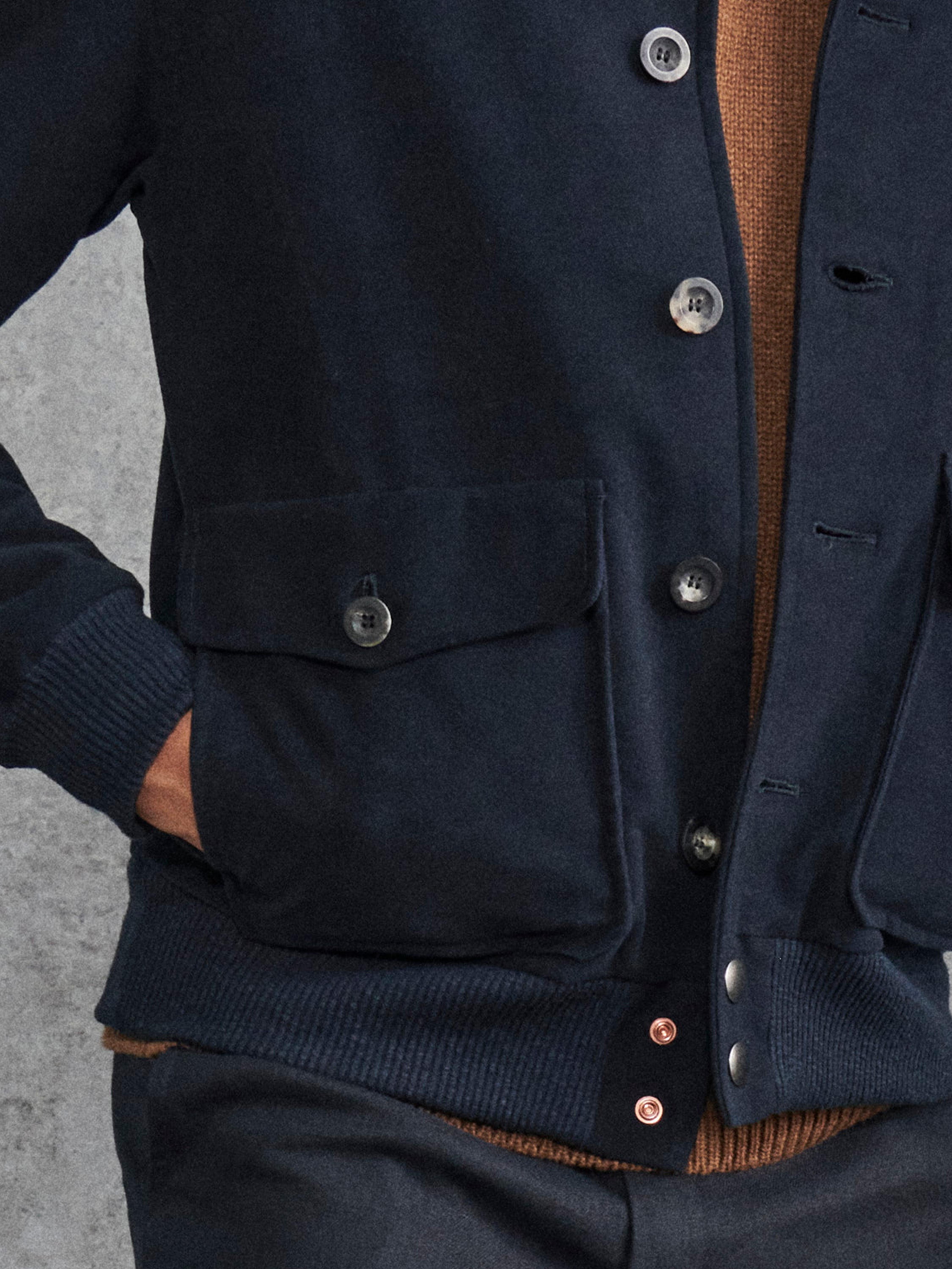 The Moleskin Bomber - Navy