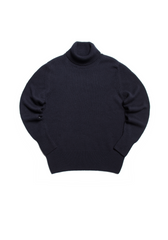 The Cashmere Submariner Rollneck - Midnight