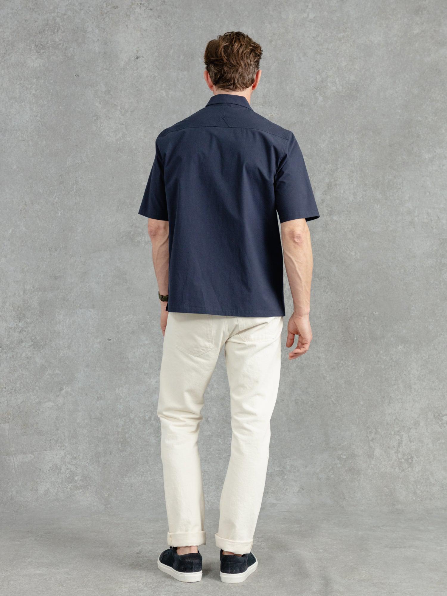 The Flyweight Camp Collar Shirt - Navy