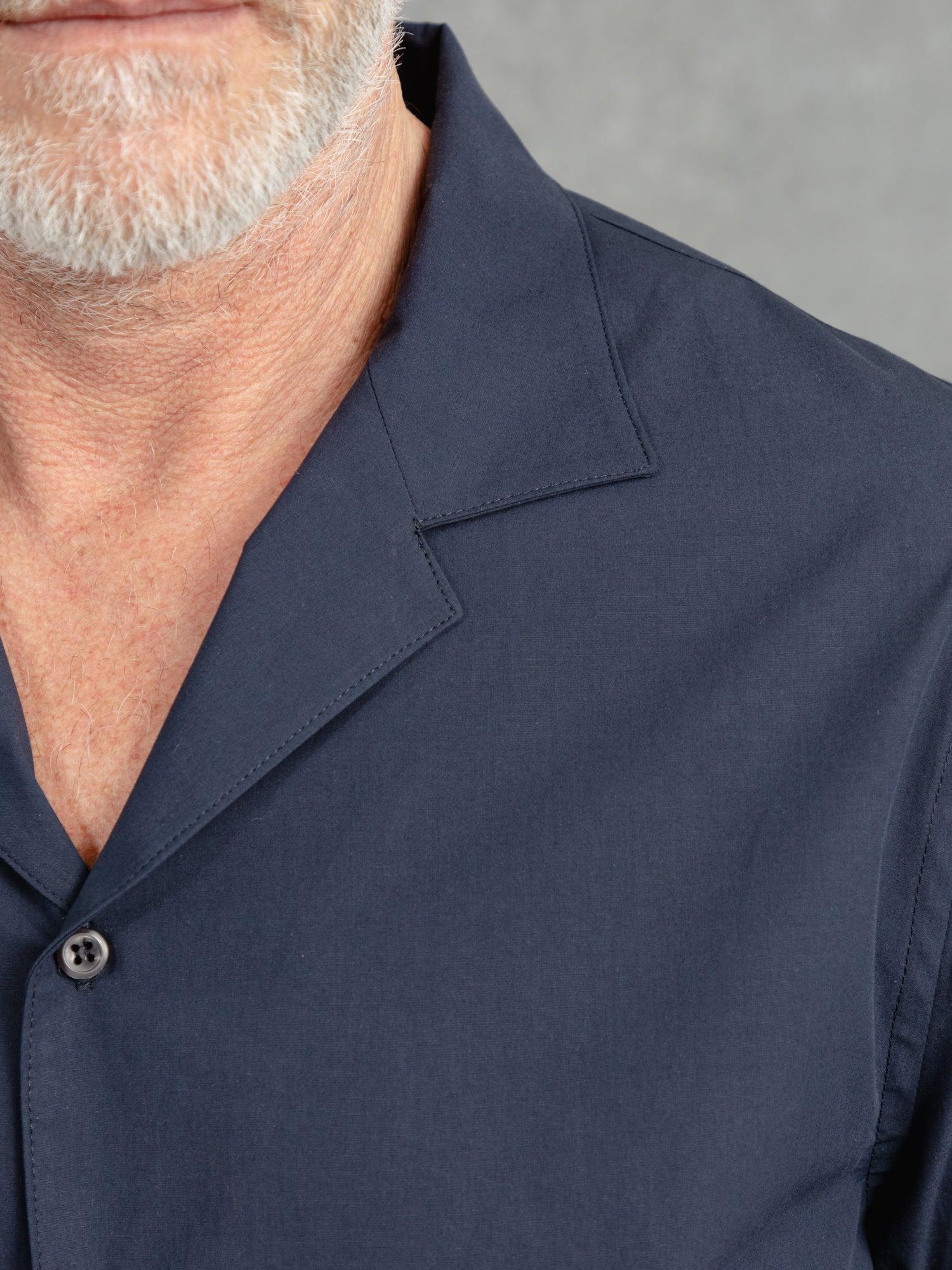 The Flyweight Camp Collar Shirt - Navy