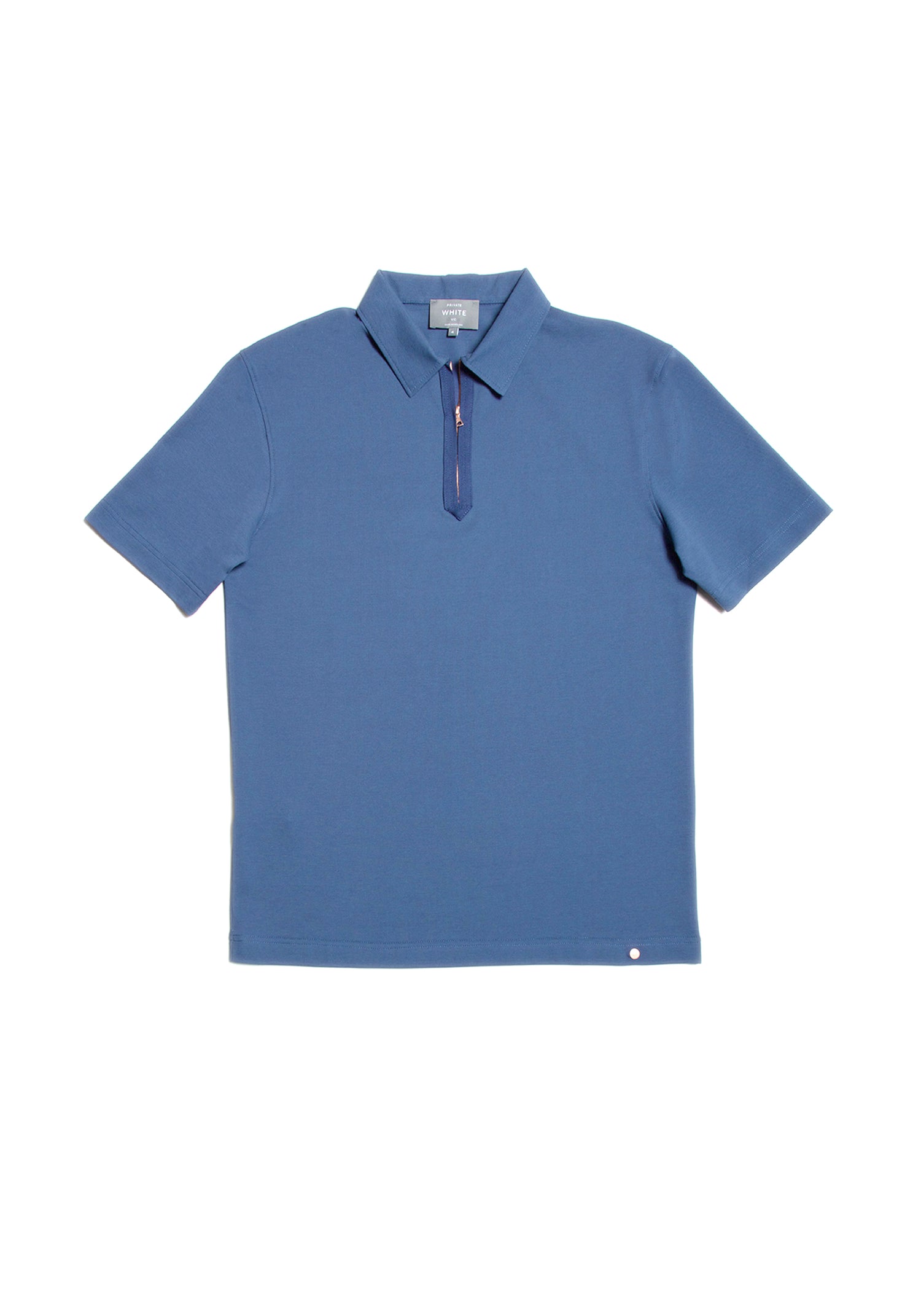 The Ashley Zip Polo - Prussian Blue