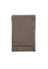 The Cashmere Ribbed Scarf - Dark Taupe