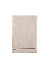 The Cashmere Ribbed Scarf - Pebble