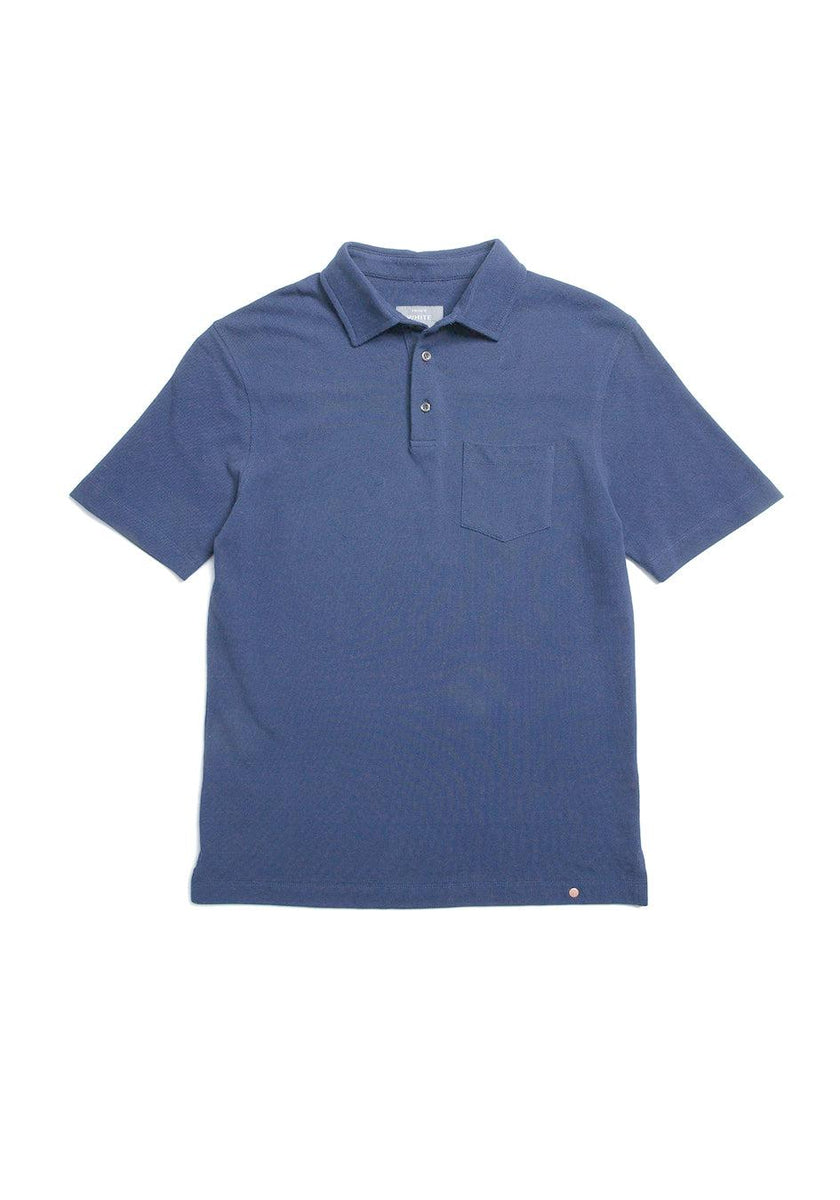 The Edmond Pique Polo - Prussian Blue – PrivateWhite V.C.