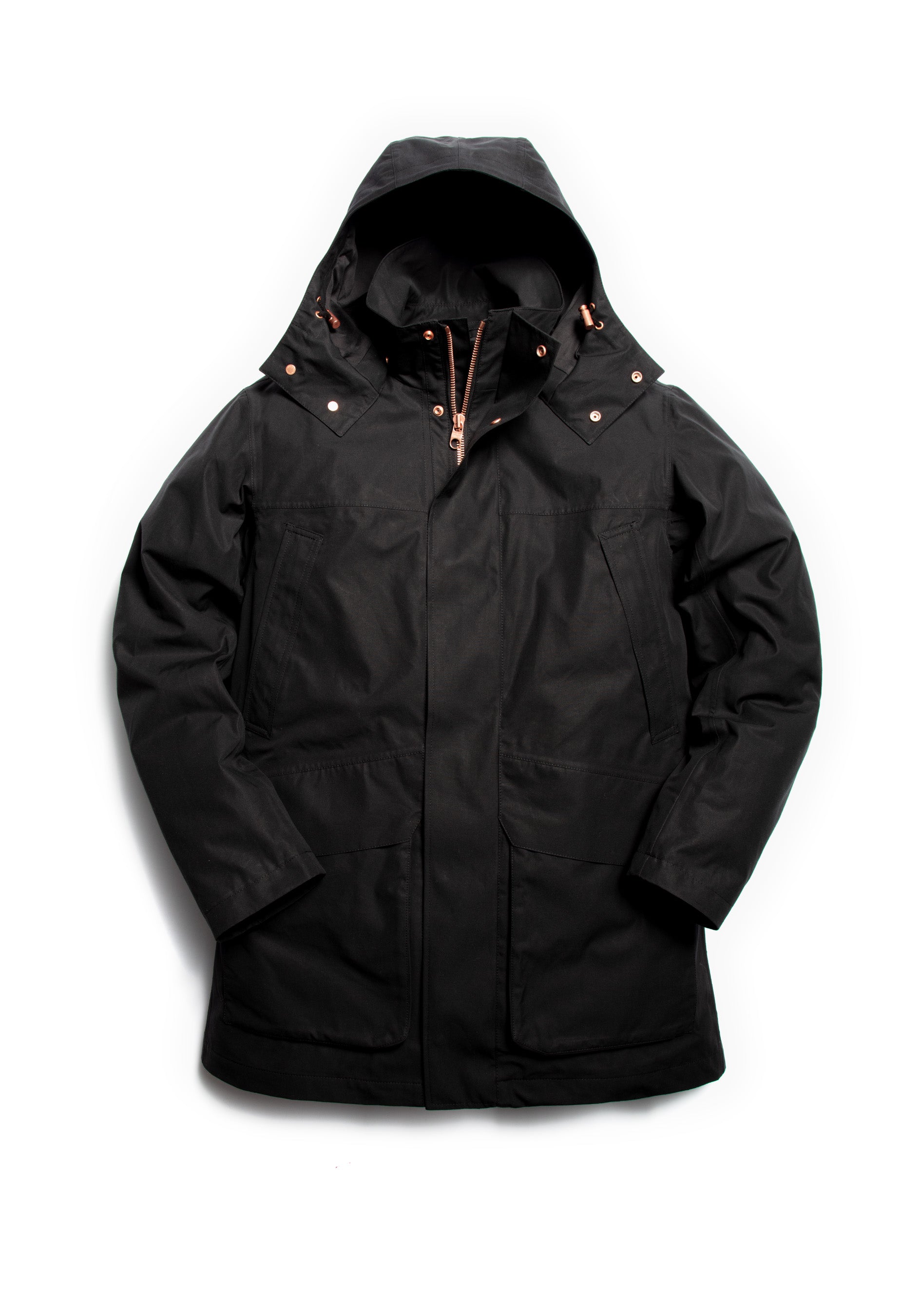 The Manchester Marine Parka Ivory Black