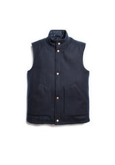 The Wool Wadded Gilet - Navy