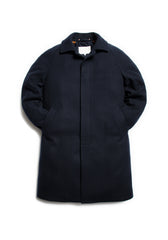 The Woollen Crew Coat - Navy