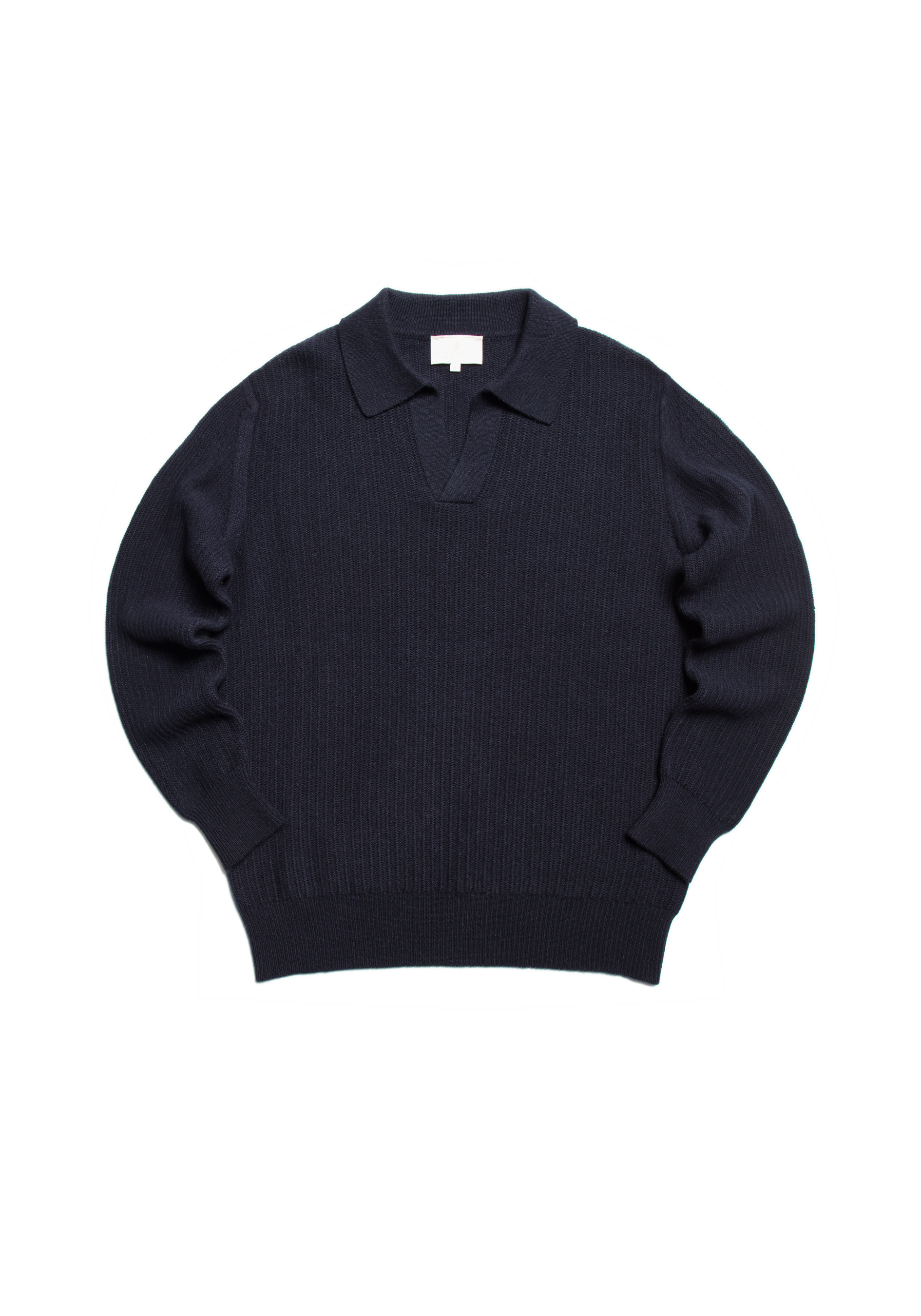 The Open Collar Cashmere Jumper Ink 2 XS